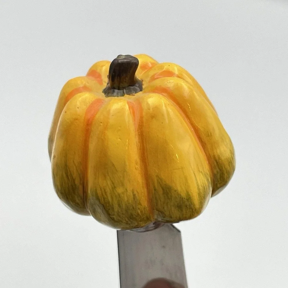 Vintage 2000s Autumn‎ Harvest Cheese Spreaders Sunflower Pumpkin Leaf Acorn Set